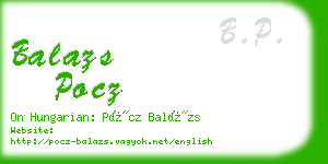 balazs pocz business card